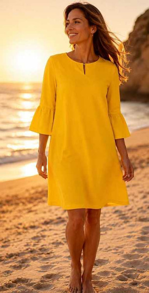 Art. 02-940  Bluse/Kleid mit Volantärmeln